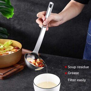Stainless Steel Oil Separator Soup Ladle fat & Gravy(1 Set)